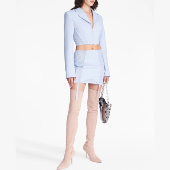 Dion Lee Light Blue Glacier Corset Mini Skirt Size 4 - Picture 3 of 5